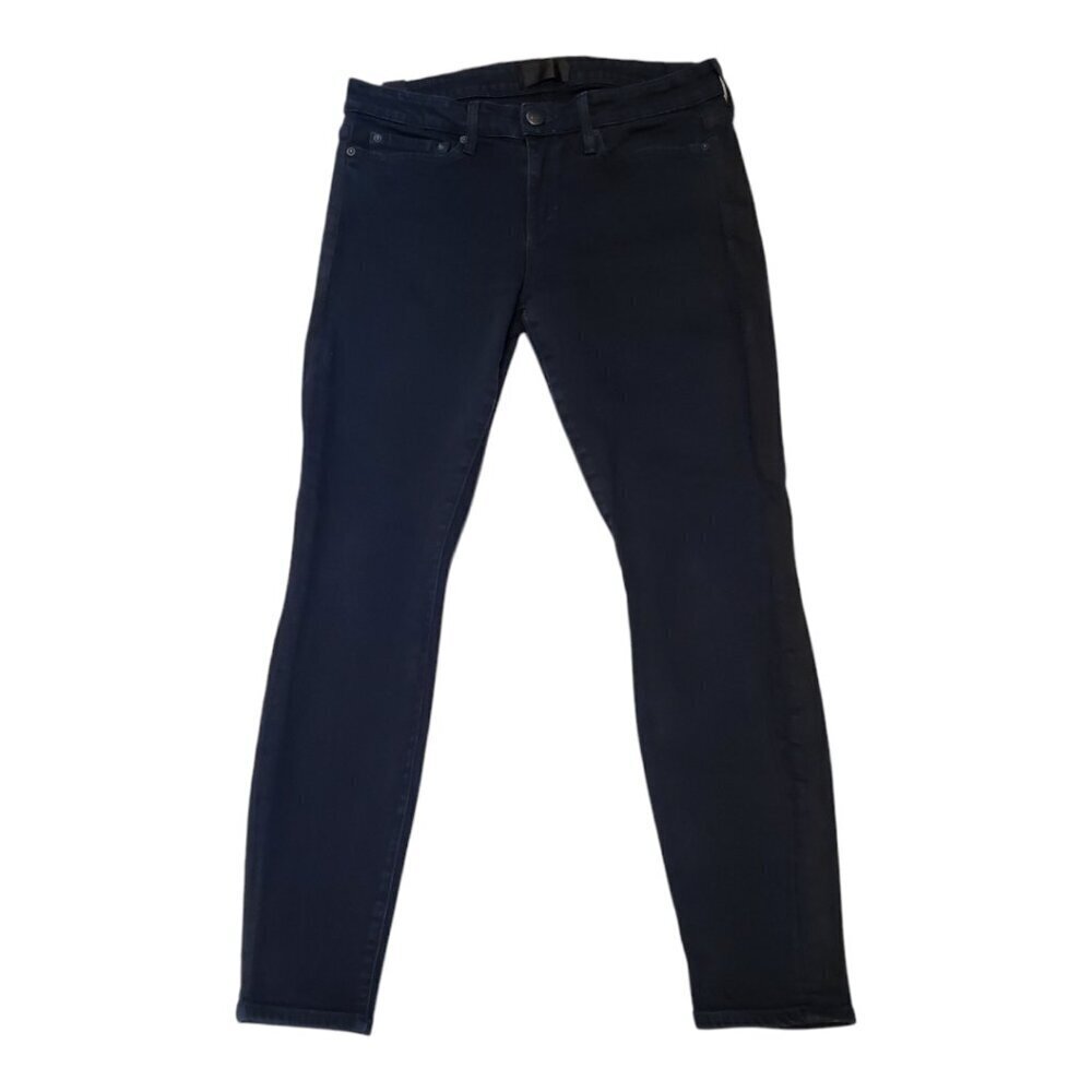 VINCE SZ 29 Ankle Skinny True Navy Wash Printed Stripe 5 Pocket Jeans